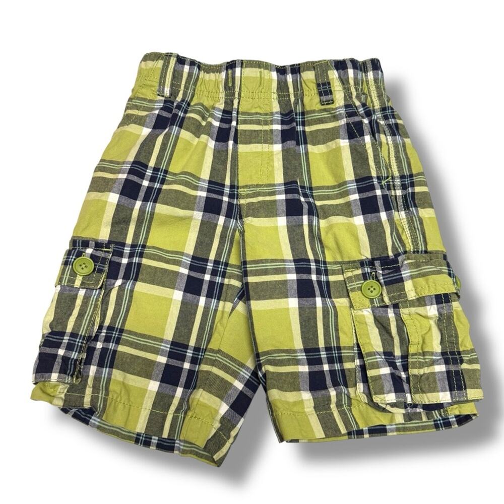 5/$35‎    Gymboree Green Plaid Kids Shorts Cargo East Coast Harbor 6